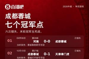 成都蓉城连续错失6个冠军点你在其他体育项目见过类似的情况吗？